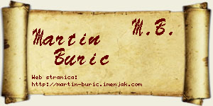 Martin Burić vizit kartica
